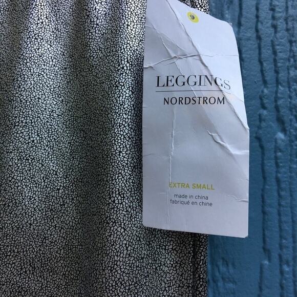 NWT Nordstrom Metallic Shine Skinny Leggings XS - Picture 5 of 6